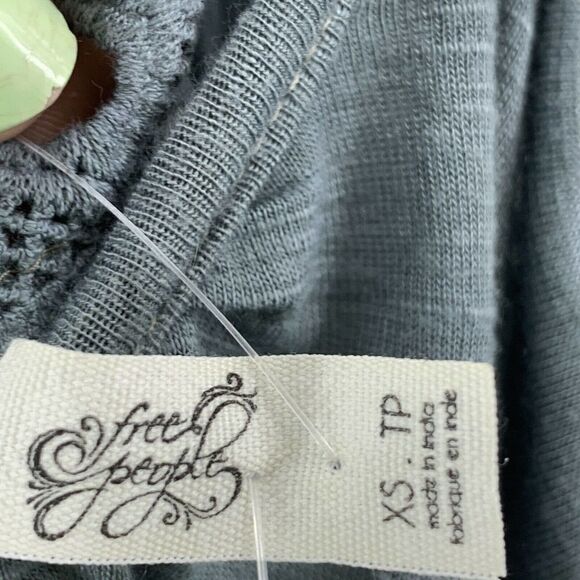 Free People Off The Shoulder Long Sleeve V Neck XS - Picture 7 of 8